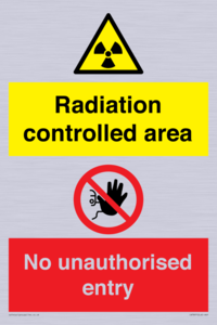 Radiation controlled areaNo unauthorised entry